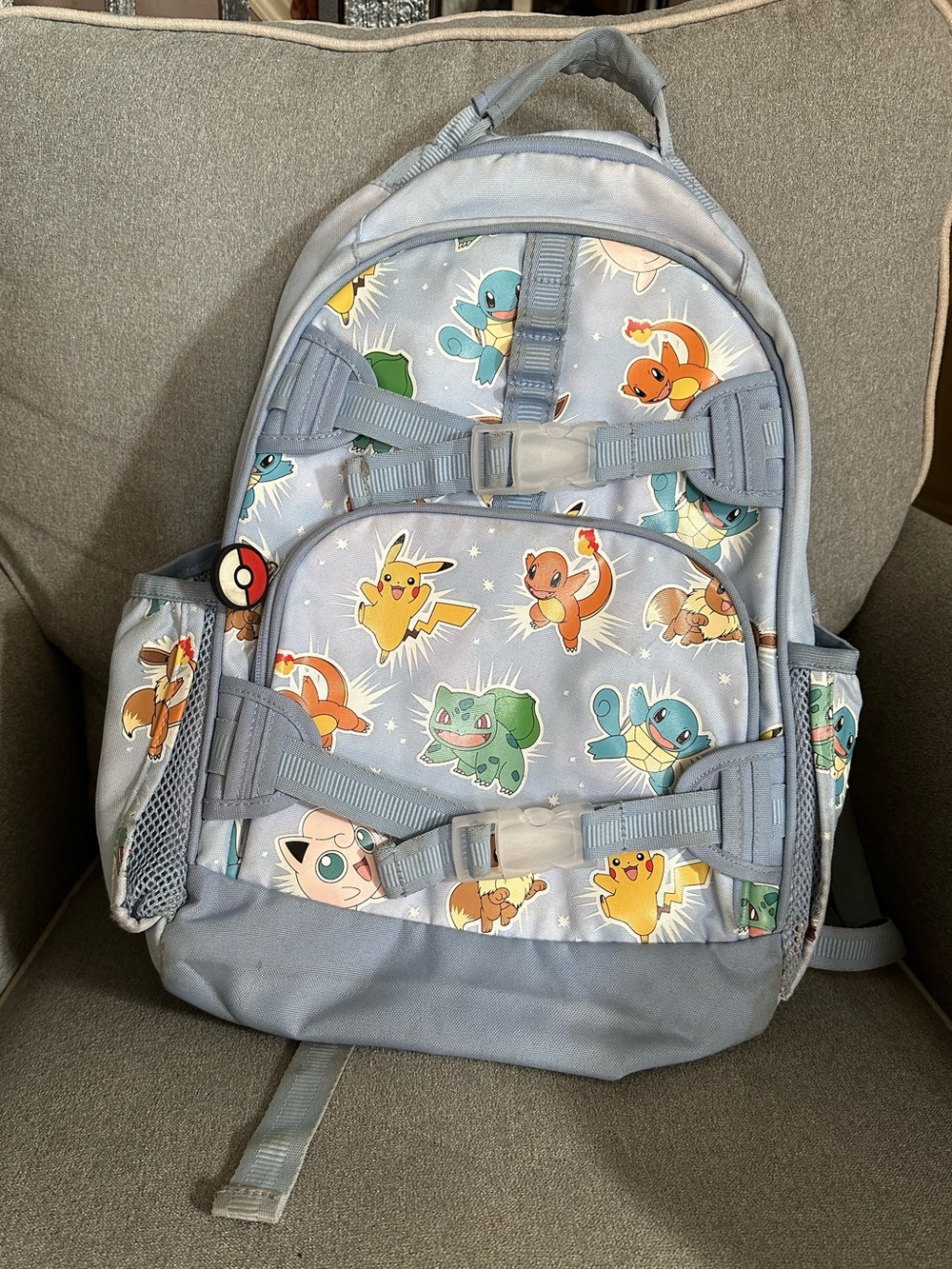 Pottery Barn Kids Light Blue Pokémon Mackenzie Backpack and Lunch bag